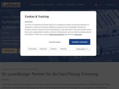 Website von Leiblein GmbH