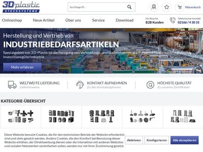 Website von 3D-plastic Hans Kintra GmbH
