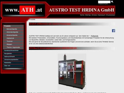 Website von AUSTRO TEST HRDINA GmbH