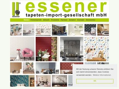 Website von Essener Tapeten-Import-GmbH