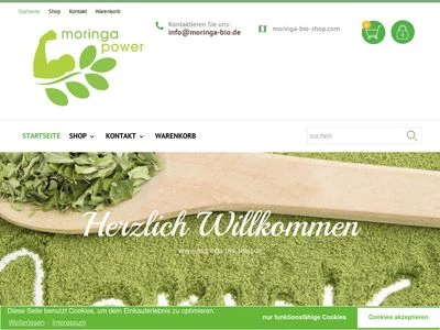 Website von BIO Moringa Oleifera Gmbh