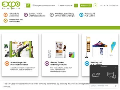 Website von Expo Display Service GmbH