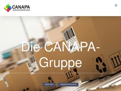 Website von CANAPA Verpackungstechnik GmbH & Co. KG