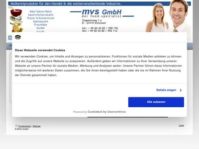 Website von MVS GmbH