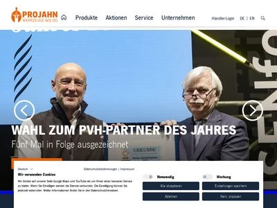 Website von PROJAHN Präzisionswerkzeuge GmbH