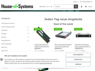 Website von House of Systems GmbH