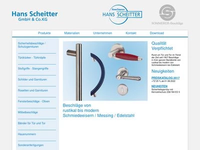 Website von Hans Scheitter GmbH & Co.KG