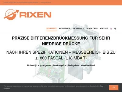 Website von Rixen Messtechnik GmbH & Co. KG