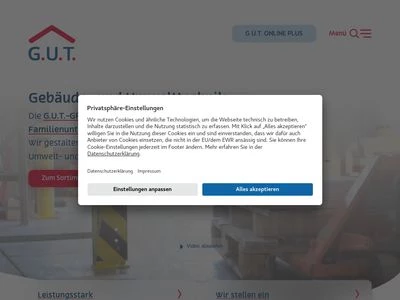 Website von G.U.T. Gebäude- und Umwelttechnik GmbH
