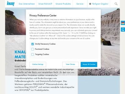 Website von Knauf Performance Materials GmbH