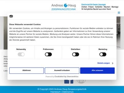 Website von Erich Haug Maschinenbau GmbH & Co. Kg