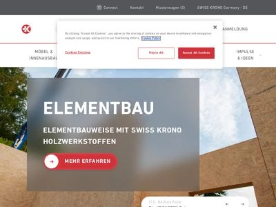 Website von SWISS KRONO TEX GmbH & Co. KG