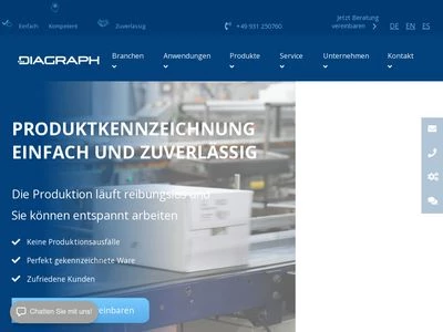 Website von ITW Diagraph GmbH