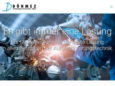 Website von Dönmez Sondermaschinenbau GmbH
