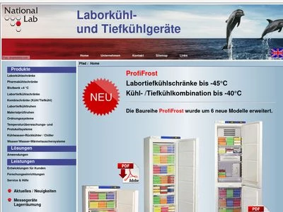 Website von National Lab GmbH