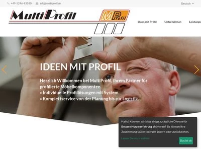 Website von MultiProfil GmbH & Co. KG