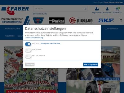 Website von Faber Industrietechnik GmbH