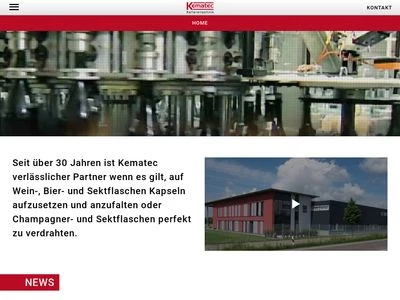 Website von Kematec Kellereitechnik GmbH
