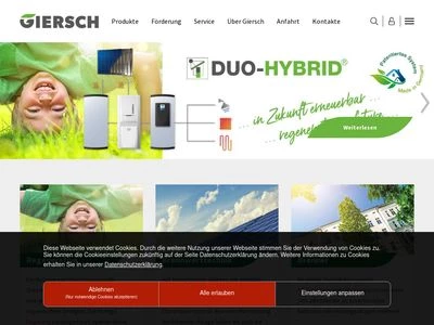 Website von Enertech GmbH