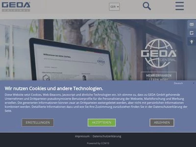 Website von GEDA GmbH