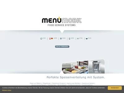Website von MenüMobil Food Service Systems GmbH