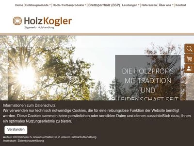 Website von Holz Kogler GmbH & Co.KG