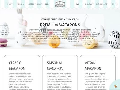 Website von duSucre Macarons