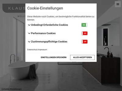 Website von Tylö - Klaus Schlenker GmbH