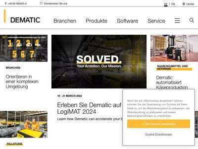 Website von Dematic GmbH