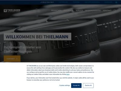 Website von THIELMANN - The Container Company