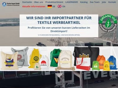 Website von Fischer Import GmbH