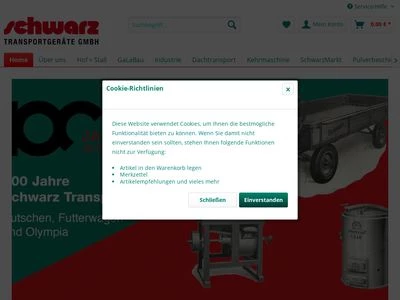 Website von Schwarz Transportgeräte GmbH