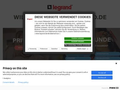 Website von Legrand GmbH