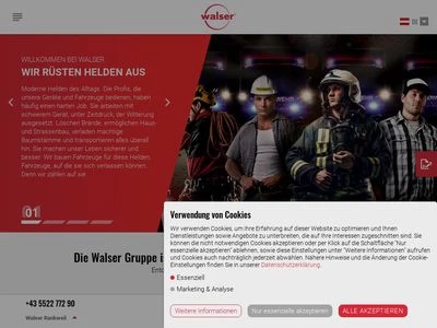 Website von Walser GmbH