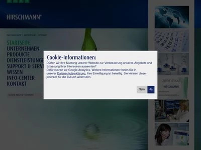Website von Hirschmann Laborgeräte GmbH & Co. KG
