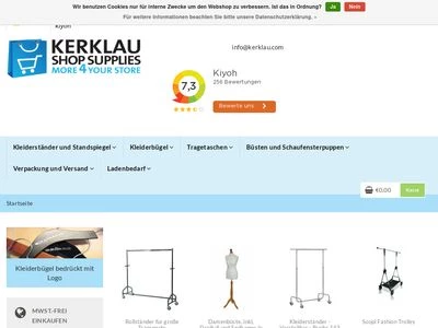 Website von Kerklau Shopsupplies