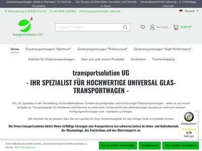 Website von transportsolution UG
