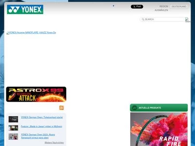 Website von YONEX GmbH