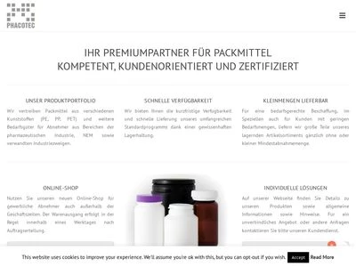 Website von PHACOTEC Produkt-Service GmbH