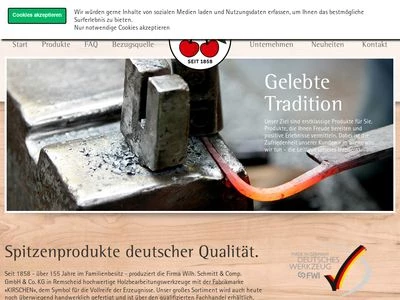 Website von Wilh. Schmitt & Comp. GmbH & Co. KG