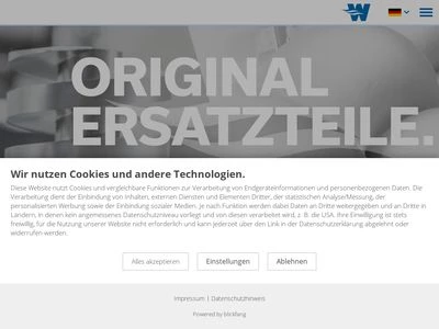 Website von Pumpenfabrik Wangen GmbH