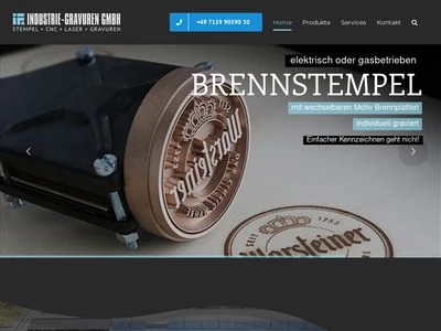Website von Industrie-Gravuren GmbH