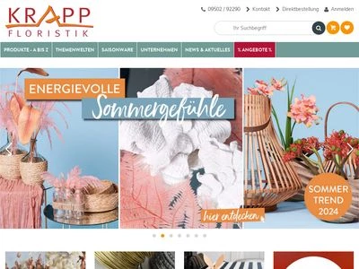 Website von Krapp Floristik GmbH & Co.KG
