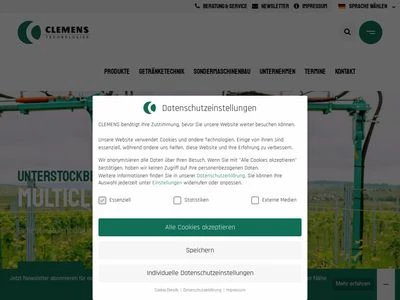 Website von Clemens GmbH & Co. KG
