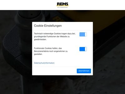 Website von REMS GmbH & Co KG