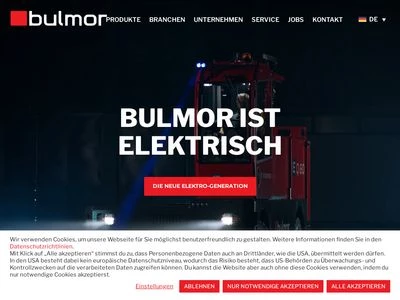 Website von bulmor Industries GmbH