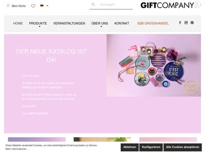 Website von  GIFT COMPANY Geschenke Vertriebsges. mbH
