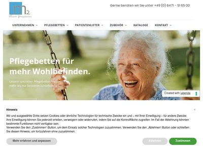 Website von m2 handels- und vertriebs GmbH