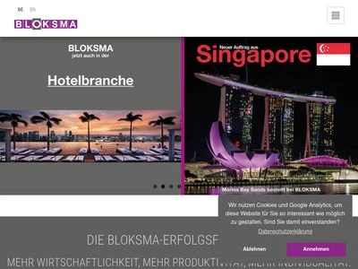 Website von BLOKSMA-Engineering GmbH