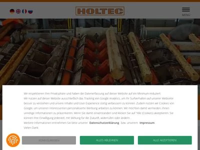 Website von HOLTEC GmbH & Co. KG